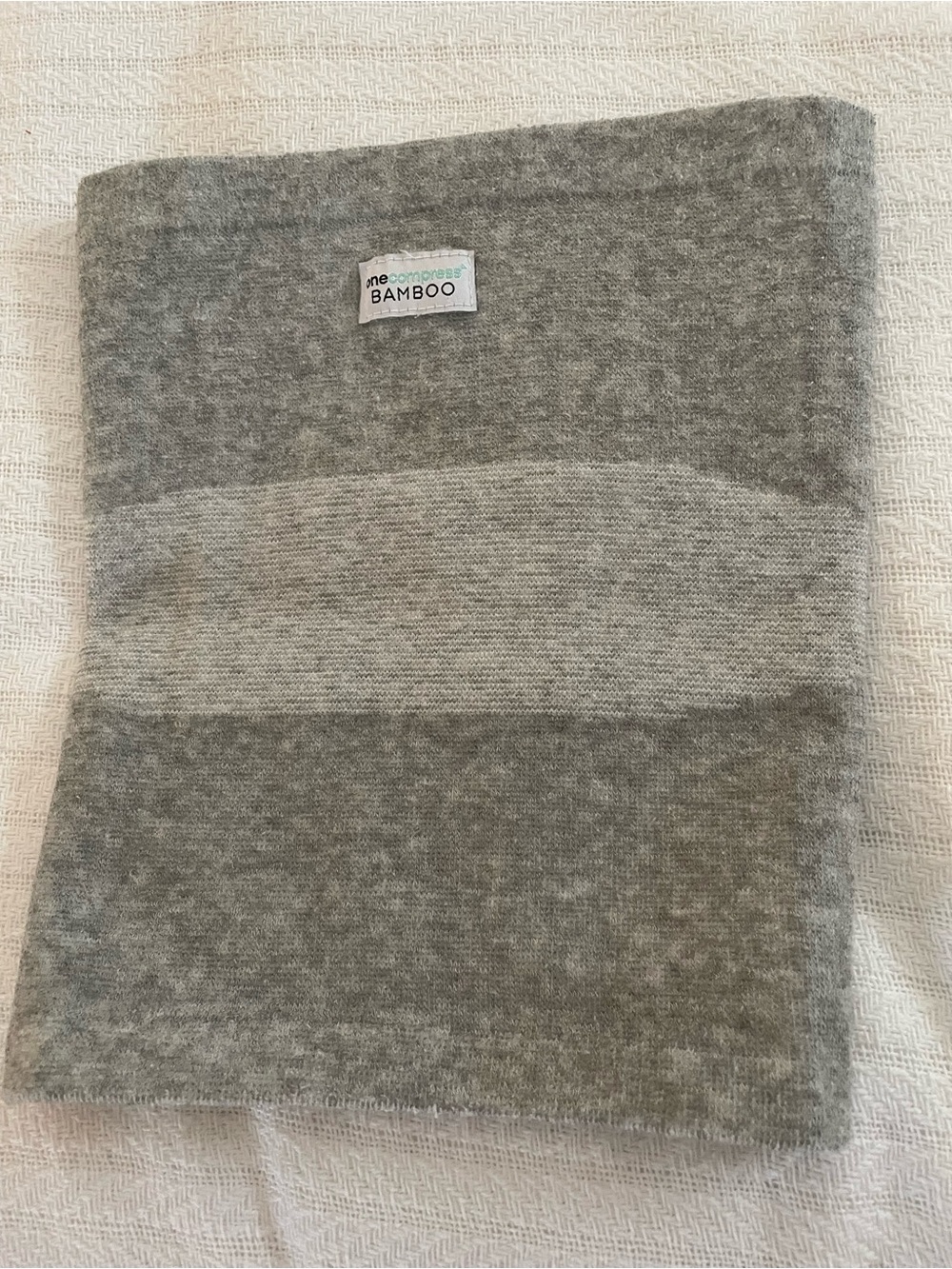 Bamboo Knee Sleeve, 4XL, by One Compress in Heather Gray